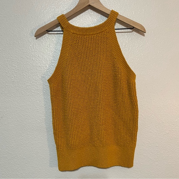 Madewell Sweater Tank Womens Size Small High Neck Cutaway Shoulders Knit - Picture 4 of 10